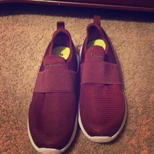 Maroon sneakers